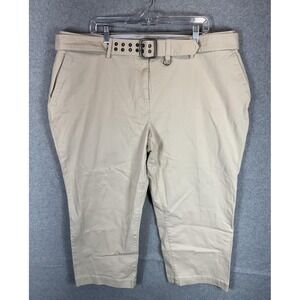 Tommy Hilfiger Pants Womens 20 Stretch Austin‎ Fit Belted Capri Casual